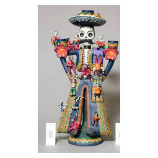 Male skeleton candleholder