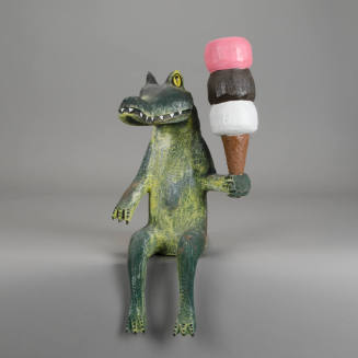 Alligator with Ice Cream Cone