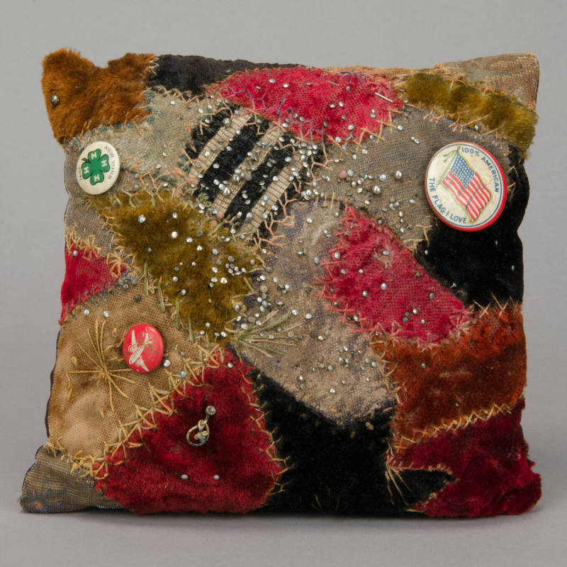 Crazy quilt pilow pin cushion