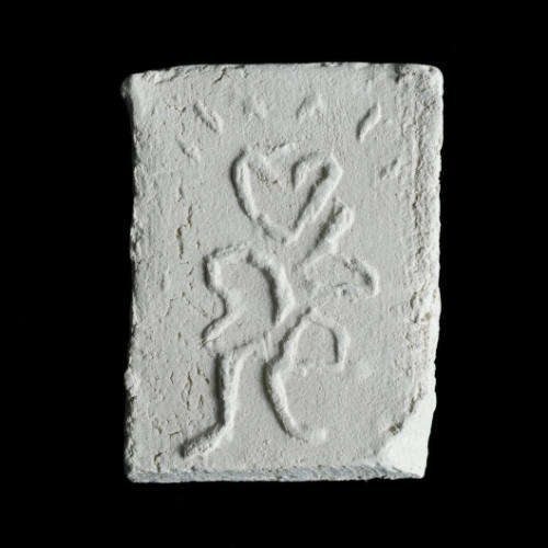 Sacred clay tablet with abstract design