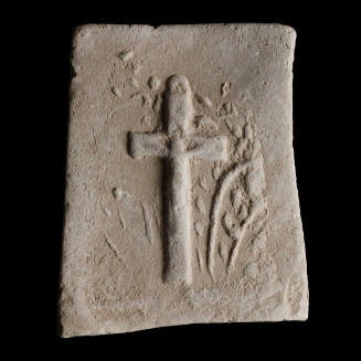 Sacred clay tablet with crucifix