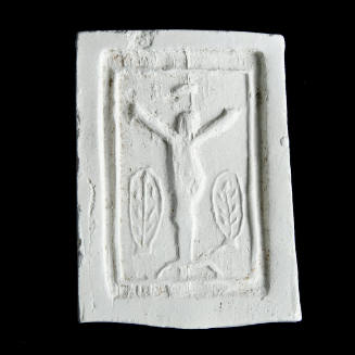 Sacred clay tablet with crucifix