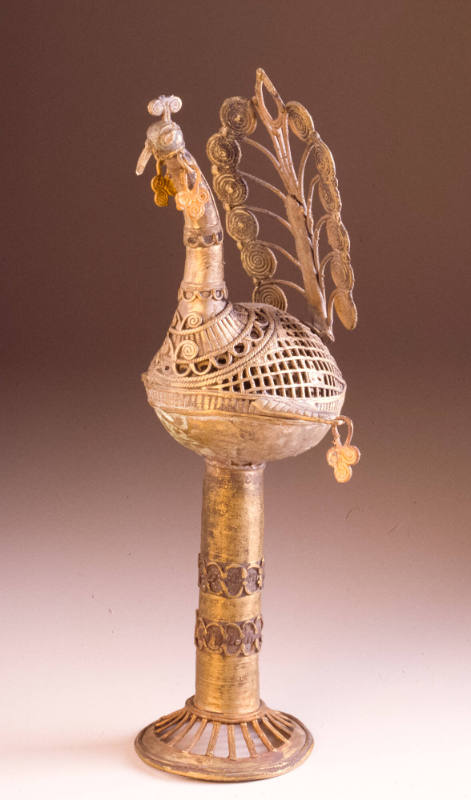 Incense burner in the form of a peacock