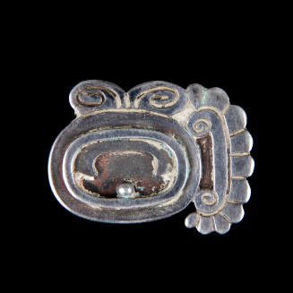Mayan glyph brooch