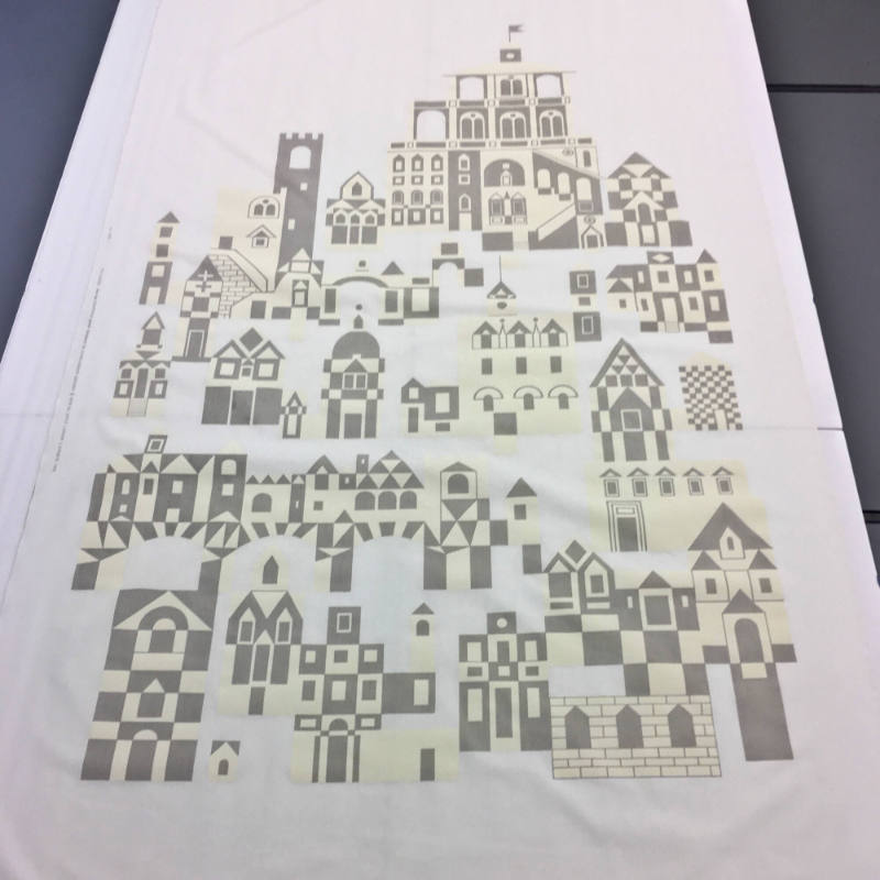 Silkscreen city scene