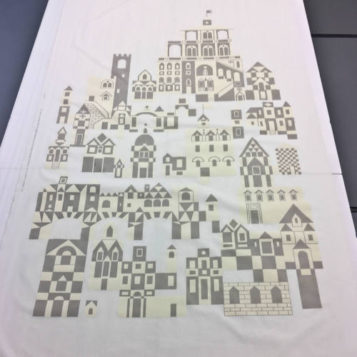 Silkscreen city scene