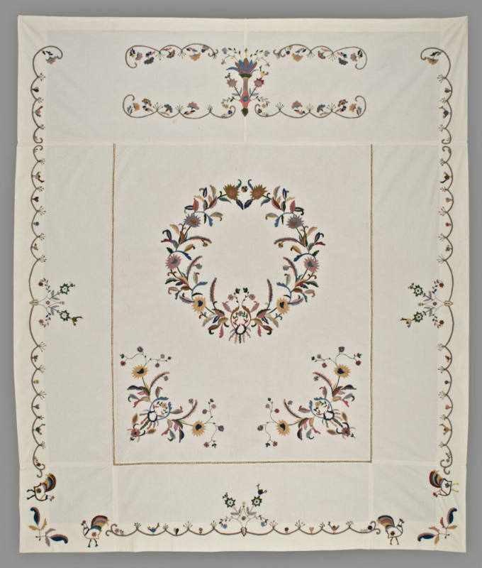 Embroidered colcha
