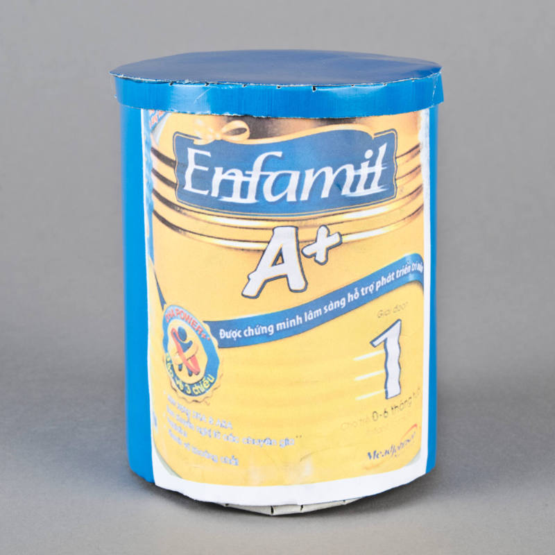 Baby formula can with lid