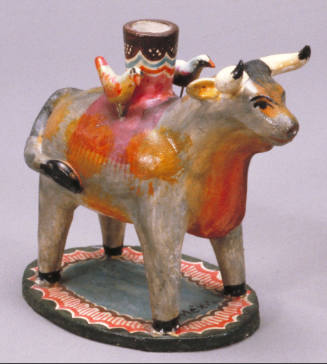 Candle Holder, Gray Bull