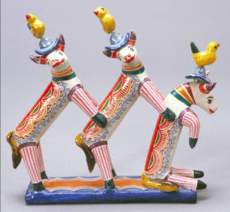 Ceramic Dancing Bull Trio