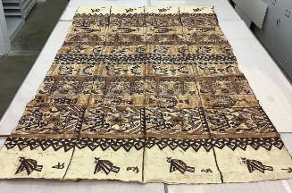 Tapa cloth (Ngatu) with Tongan Coat of Arms motif