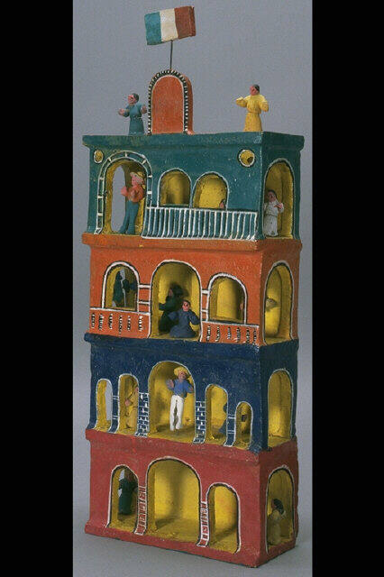 Ceramic Building with Figures