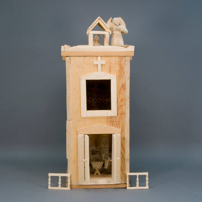 Nativity Scene in two-story house