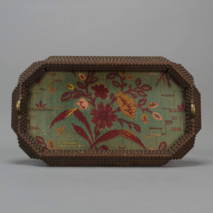 Tramp art serving tray